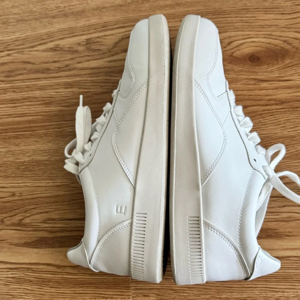 EVERLANE The ReLeather Court Sneaker White Size 9